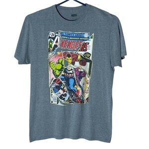 Marvel Avengers Comic Cover T-Shirt - Grey